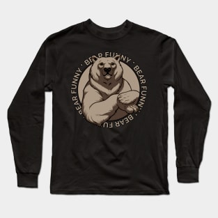 Bear Funny brown Long Sleeve T-Shirt